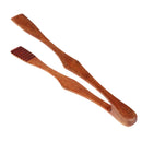 27cm Long Easy Grip Kitchen Food Tongs Wooden Mini Appetizer Tongs Curved Arms