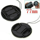 77MM Camera Snap-on Front Lens Cap Cover For Canon Nikon Sony Pentax Olympus