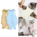 2 Pcs Cotton Breathable  Recovery Suit for Cats Dogs Blue/Yellow