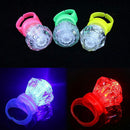 10Pcs Mixed Colors LED Light Up Flashing Finger Rings Audlt Kids For Party Night