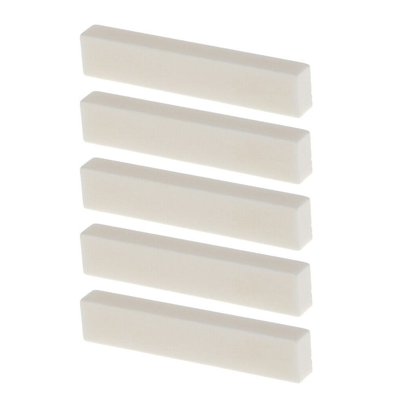 5x Cattle Bone UNFINISHED Bridge Nut for Guitar Handmade Replacement Beige 52mm