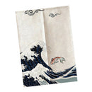 Half Short Hanging Curtains Noren Privacy Tapestry for Doorway Cotton Waves