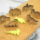 6X stainless steel dinosaur shape pastry cooky biscuit cutter cake decor mold!j