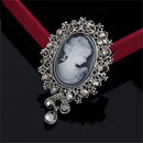 Cameo Victorian Styles crystal Weddings Party Women Pendant Brooches Pin SE