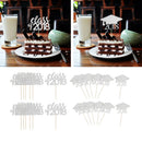 40pcs Set Class of 2018 Graduation Cap Cupcake Picks Topper Decoration