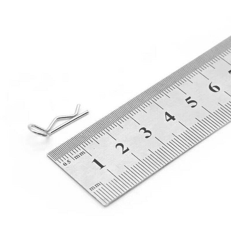 50Pcs Stainless Steel Body Clips Shell Cover Pin Bend for 1/10 RC Car Remot W5F7