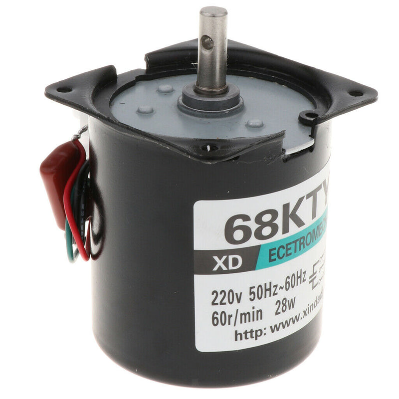 Low Speed AC 220V 28W CW/CCW Micro Permanent Magnet Synchronous Motor 60RPM