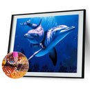 DIY 5D Diamond Painting Dolphin Embroidery Cross Stitch Crafts Home Decor
