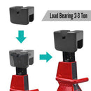6 Pack Jack Pad Adapter For Jack Stand 2-3 Ton Universal Rubber Slotted Fra