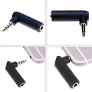 3.5mm Male to Female 90 Degree Adapter Audio Mic Stereo Plug Connector