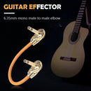 3pcs 20cm Guitar Patch Cables 6.35 to 6.35 Right Angle Guitar Pedal Patch Cables