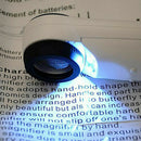 40X Magnifying Magnifier Glass Jeweler Eye Jewelry Loupe Loop With 2 LED LiS Hn