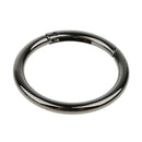 5pcs Round Carabiners Spring Buckles Snap Hook Keychain Holder Black 51mm