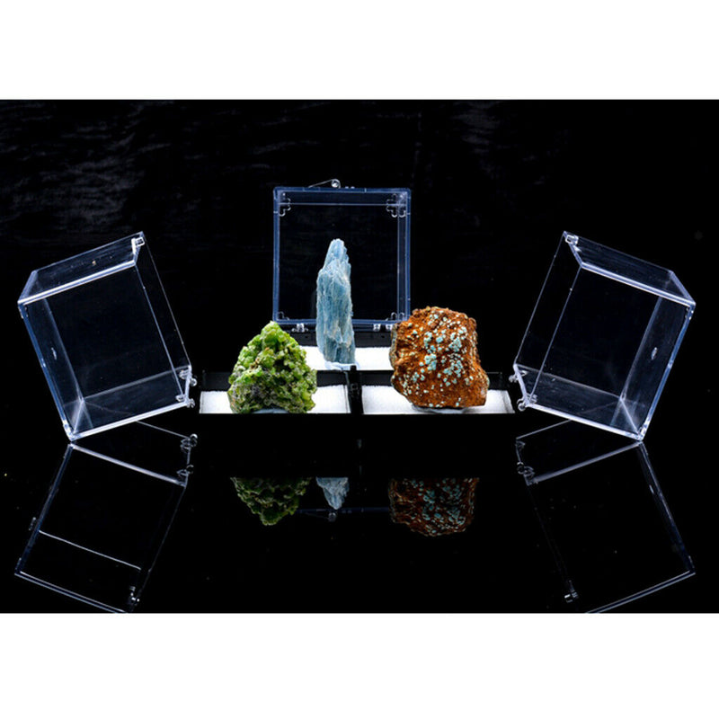 Acrylic Display Case Protection Box Rock Mineral Collection Gifts For Adults