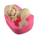 Sleeping Mermaid Silicone Mold Cake Decor DIY Craft Soap Tools Christmas GSEAU