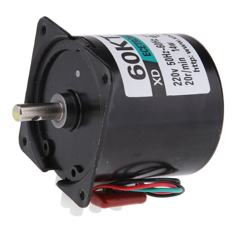 60KTYZ Synchronous Gear Motor AC 220V 20r/min CW/CCW Control 14W 50-60HZ