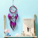 Wisteria Flower Feathers Handmade Dreamcatcher Craft Dream Catcher Net Gift