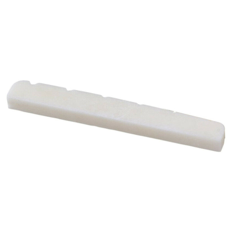 1 Piece White Slotted Nut Bone for 6-String Electric Guitar Instrument Part