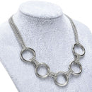 Fashion Women Multilayer Hollow Out Round Pendant Choker Necklace Jewelry GiftOZ