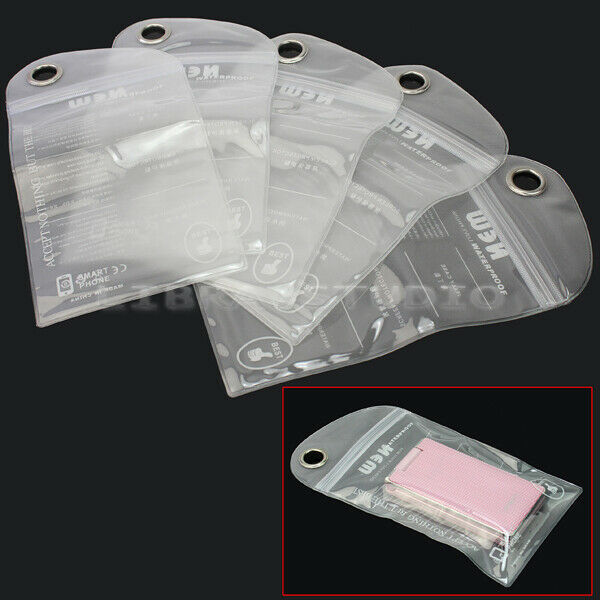 5PCS Water Resistant Protective Mobile Phone Camera Dry Plastic Pouch Bag Case