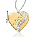 Fashion Women Jewelry Chain Heart Foot print Pendant Statement Necklace O6Z K2N9