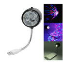 USB Portable Rotary Crystal Magic Ball LED Stage Light Lamp for Bar Disco A