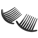 2Pcs Women Girls Black Plastic Side Clip Hair Comb Slide Headwear Accessory NRO
