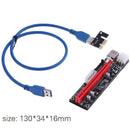 PCI-E1X to 16X 4pin 6pin 15pin USB3.0 Mining Extender Card Adapter Cable