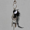 Dreamcatcher Keyring Bag Charm Fashion Boho Jewelry Feather Keychain Black A5J2