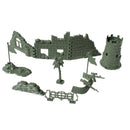 14Pcs Plastic Military Army Base of Blockhouse Sandbag Blindage Playset Arm
