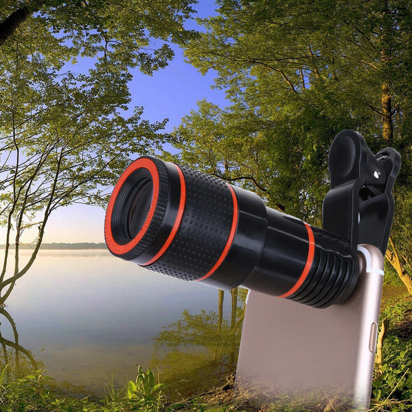 Clip-on 12x Optical Zoom HD Telescope Camera Lens For Universal Mobile Phone AU