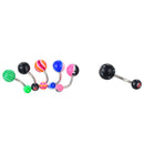 72x Stainless Acrylic Ball Barbell Bar Eyebrows Nose Tounge Rings Body Pierci TE