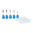5pcs/set Tungsten Carbide Burrs Nail Drill Bit 3/32 in Rotate Bits For Manicure