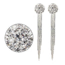 Fashion Women Long Tassel Leaves Crystal Ear Stud Drop Earrings Dangle Gift V6C1
