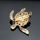 Fashion Charm Rhinestone Blue Turtle Brooch Pin Crystal Brooch Pins Jewelry  3c