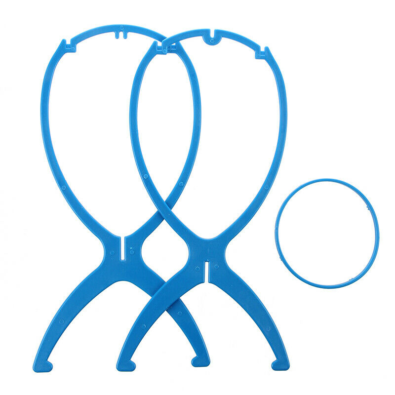 blue wig stand folding stand V1U6