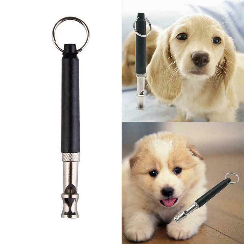 Pets Dog Training Obedience Whistle UltraSonic Flute Sound Black Pitch Trai C6Z8