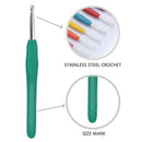 24PCS Crochet Hooks Set, Ergonomic Soft Handles, Smooth Needles for Superio P3I9