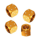 4x Metal Dice Bike Car Motorcycle ATV Tyre Tire Wheel Valve Dust Caps Cover