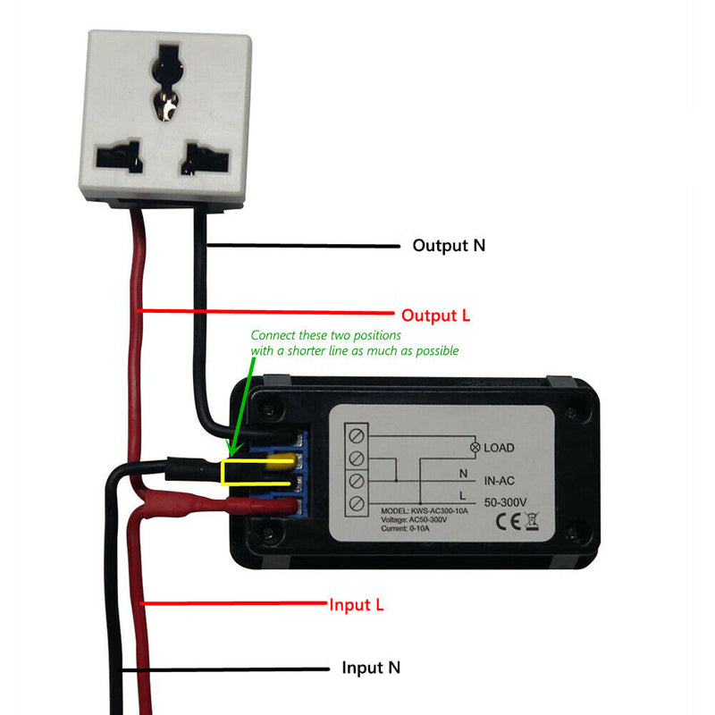 6 in 1Ã‚Â Color DisplayÃ‚Â Digital Energy MeterÃ‚Â Ammeter Voltmeter (KWS-AC300-10A)
