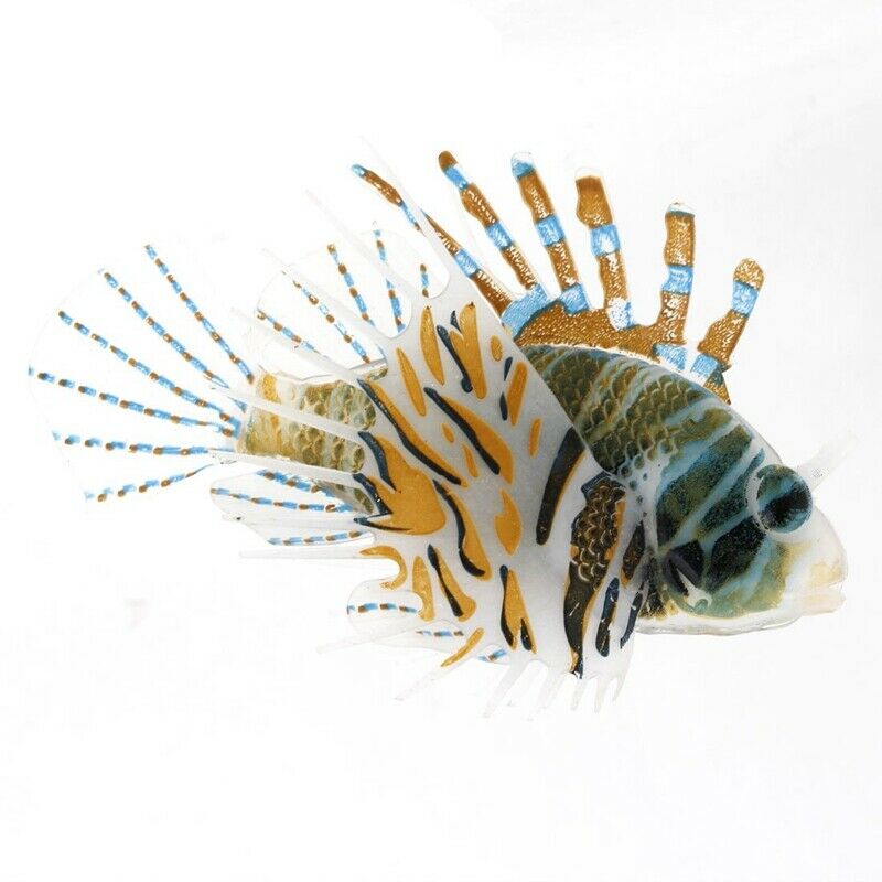 Aquarium Plastic Floating Glowing Wiggling Tail Lionfish Ornament