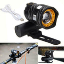 Bicycle Front Light 300LM Zoomable T6 LED Warning Lamp Torch Headlight