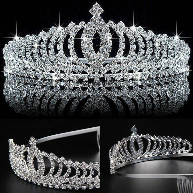 Wedding Bridal Princess Crystal Rhinestone Hair Accessory Tiara Crown Party-Gift