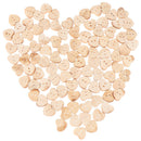 100pcs Heart Shaped Wooden Buttons Natural Sewing Buttons Craft Clothes De ME