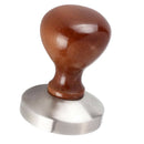 Stainless Steel Espresso Tamper Coffee Beans Press Tool Wood Handle 58mm