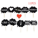11pcs New DIY Masks Photo Booth Props Mustache On A Stick Wedding Party FU