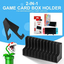 Game Card Box Case 2-in-1 Gaming Disc Holder Storage Rack Stand Bracket