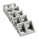 20pcs 20x20mm Gray Aluminum L Shaped Brace Corner Joint Right Angle Bracket UZY