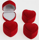 Quality 10pcs Romantic velet Red Heart Ring gift Boxes Jewelry Supplies â„–[