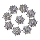 10Pcs Rhinestone Jewelry Buttons Crystal Flower DIY Accessory Sewing Decoratio3c